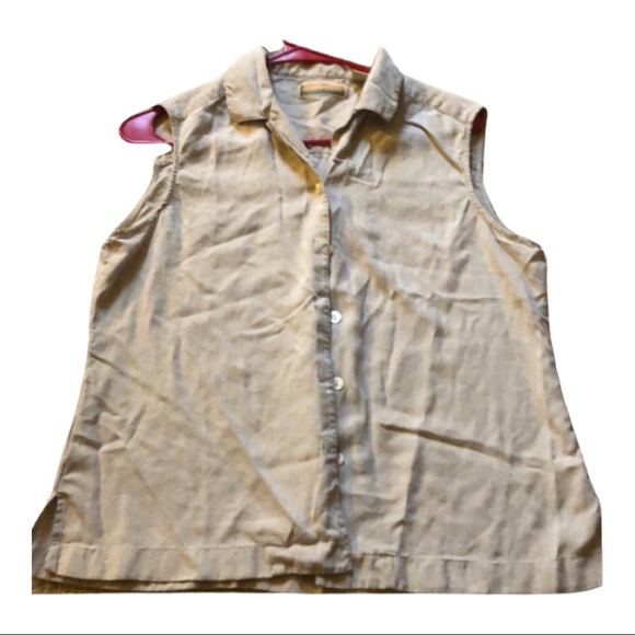 100% silk button up top size M - Picture 3 of 6